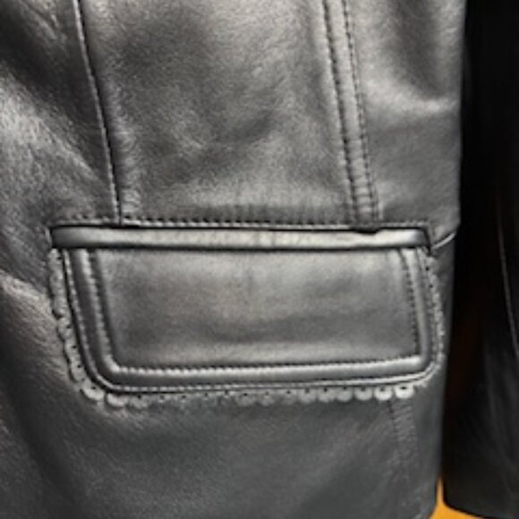 Jaclyn Smith 🩷 Vintage Woman's Leather Jacket Size 18- Like new! Gift for Her! - Picture 2 of 12